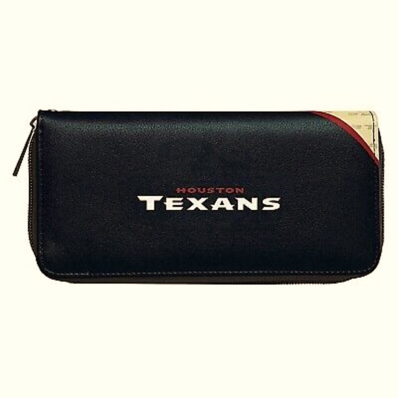 NWT [NFL] Houston Texans Team Fandom Zip-Around Wristlet Clutch Wallet - Picture 2 of 11